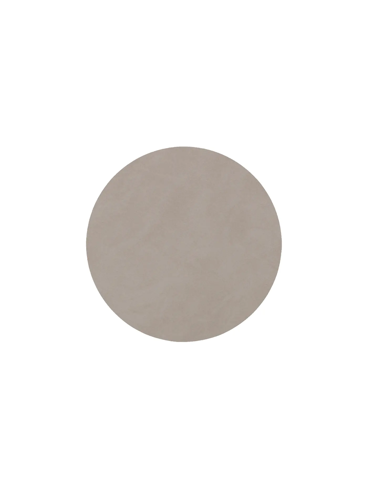 LIND DNA | Leder Untersetzer rund 10cm Oyster White | hellgrau